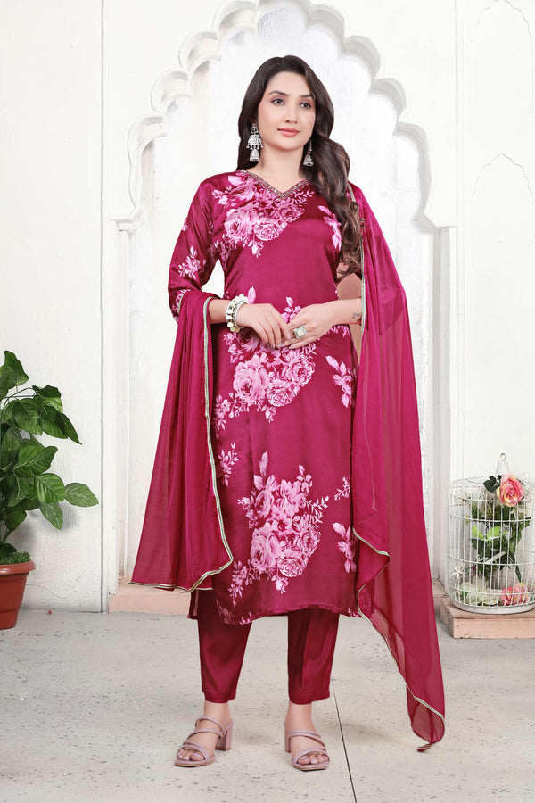 Pure Muslin Kurti Set with Dupatta – Khatli Handwork | Parmeshwari Ethnic