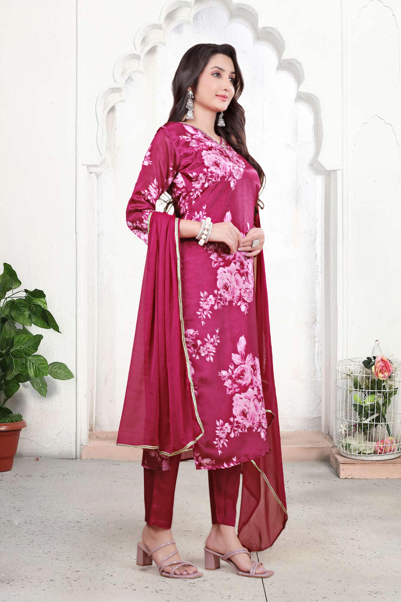 Pure Muslin Kurti Set with Dupatta – Khatli Handwork | Parmeshwari Ethnic