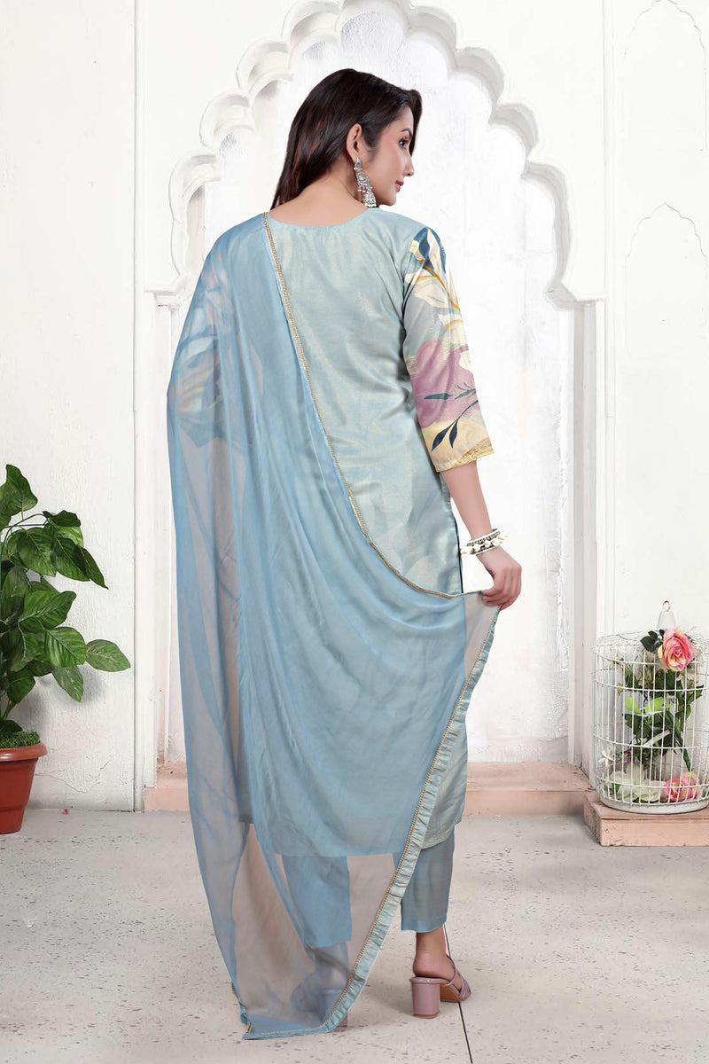 Pure Muslin Kurti Set with Dupatta – Khatli Handwork | Parmeshwari Ethnic