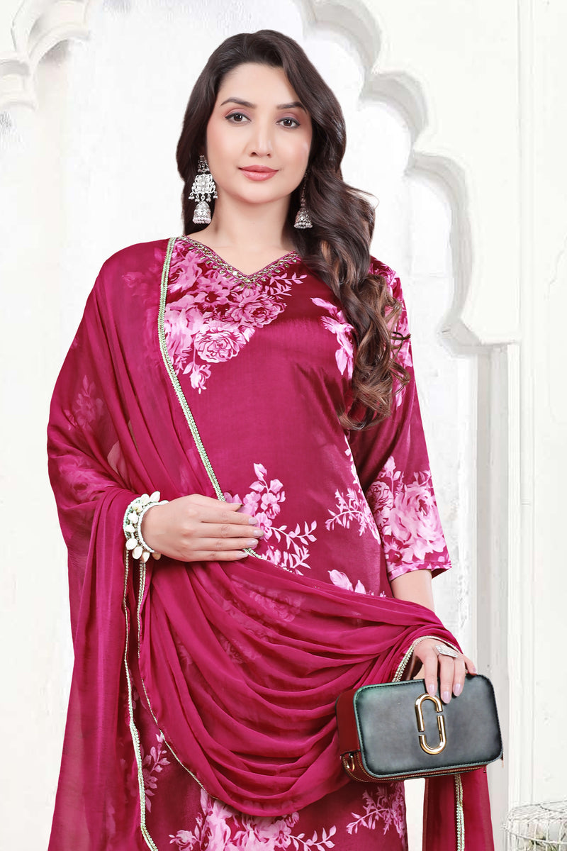 Pure Muslin Kurti Set with Dupatta – Khatli Handwork | Parmeshwari Ethnic