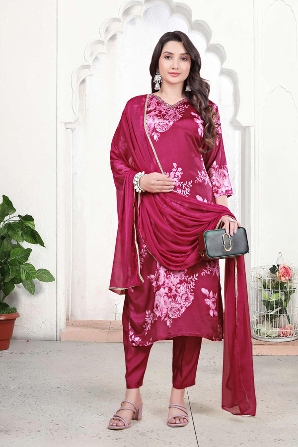 Pure Muslin Kurti Set with Dupatta – Khatli Handwork | Parmeshwari Ethnic